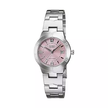 Серебристые женские аналоговые часы, Silver Analog Women's Watch, произв. Casio