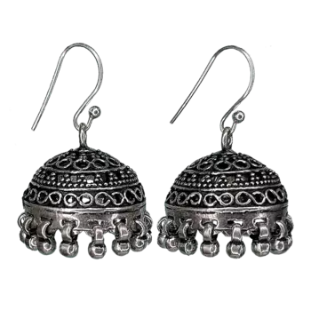 Серебряные серьги, Just Like Queen Silver Earrings, Handmade, произв. MYINDIA