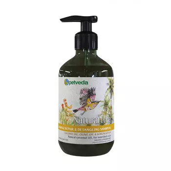 Шампунь для кошек и собак: восстановление (500 мл), Damage Repair & Detangling Shampoo, произв. Petveda