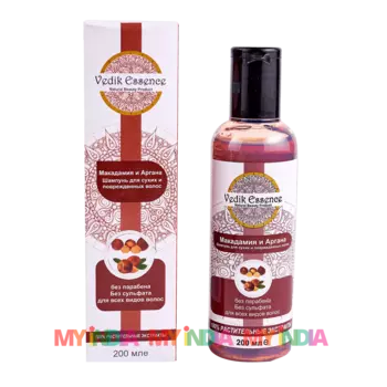 Шампунь для сухих и поврежденных волос Макадамия и Арган (200 мл), произв. Vedik Essence