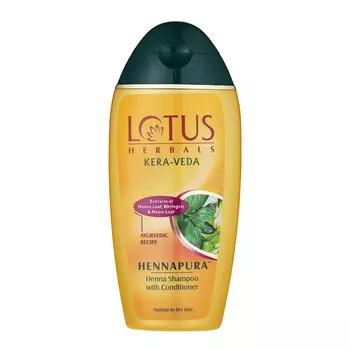Шампунь-кондиционер с Хной (200 мл), Hennapura Henna Shampoo with Conditioner, произв. Lotus Herbals