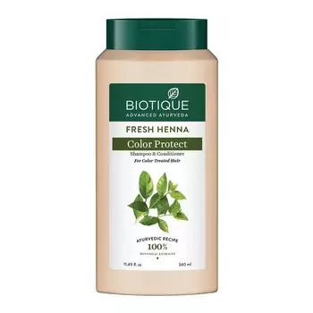Шампунь-кондиционер с Хной (340 мл), Fresh Henna Color Protect Shampoo & Conditioner, произв. Biotique