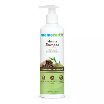 Шампунь с Хной: против ранней седины (250 мл), Henna Shampoo for Premature Greying, произв. Mamaearth