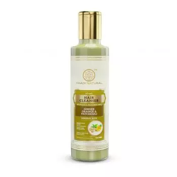Шампунь с Имбирем, Апельсином и Пачули: для комплексного ухода за волосами (210 мл), Ginger Orange & Patchouli Hair Cleanser, произв. Khadi Natural