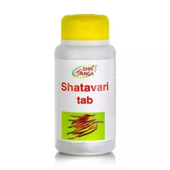 Шатавари (120 таб, 580 мг), Shatavari, произв. Shri Ganga Pharmacy