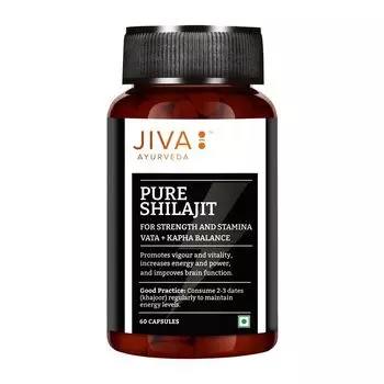 Шиладжит (60 кап, 500 мг), Pure Shilajit, произв. Jiva