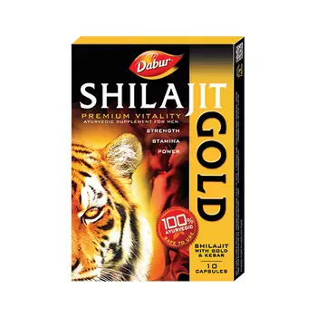 Шиладжит Голд (10 кап), Shilajit Gold, произв. Dabur