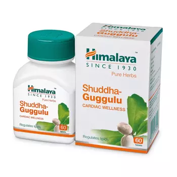 Шуддха Гуггулу (60 таб, 250 мг), Shuddha Guggulu, произв. Himalaya