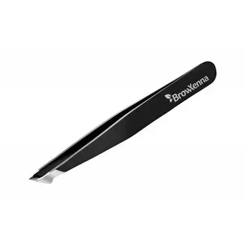 Скошенный пинцет для бровей с заостренным кончиком, Eyebrow Tweezers Beveled Pointed, произв. BrowXenna