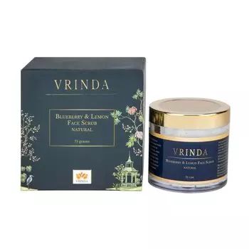 Скраб для лица с Черникой и Лимоном (75 г), Blueberry & Lemon Face Scrub, произв. Vrindaam