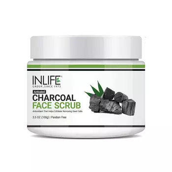 Скраб для лица с Древесным углем (100 г), Charcoal Face Scrub, произв. INLIFE