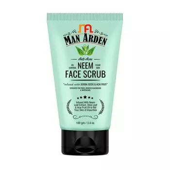 Скраб для лица с Нимом против акне (100 г), Anti-Acne Neem Face Scrub, произв. Man Arden