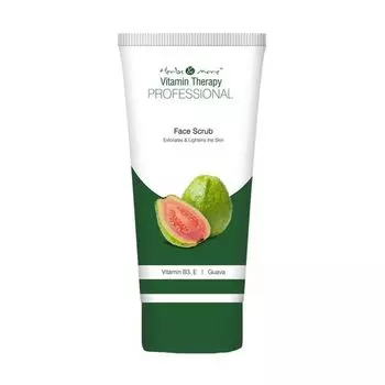 Скраб для осветления кожи лица с Витаминами В3 и Е и Гуавой (100 г), Face Scrub Exfoliates & Lightens the Skin Vitamin B3, E Guava, произв. Herbs & More