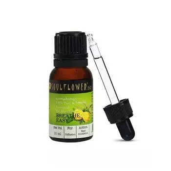 Смесь эфирных масел для облегчения дыхания (15 мл), Breathe Easy Essential Oil Blend, произв. Soulflower