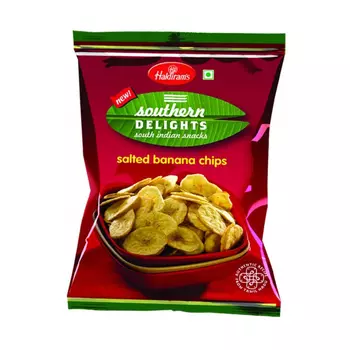 Соленые банановые чипсы (180 г), Salted Banana Chips, произв. Haldiram's