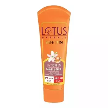 Солнцезащитный гель SPF-50 (100 г), Safe Sun Matte Gel SPF-50, произв. Lotus Herbals