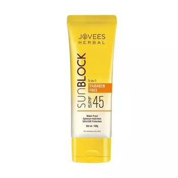 Солнцезащитный крем 3 в 1 SPF 45 (100 г), SunBlock 3-in-1 SPF 45, произв. Jovees