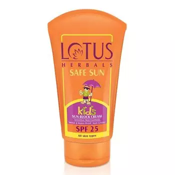 Солнцезащитный крем для детей SPF 25 (100 г), Safe Sun Kids Sunscreen Cream SPF 25, произв. Lotus Herbals