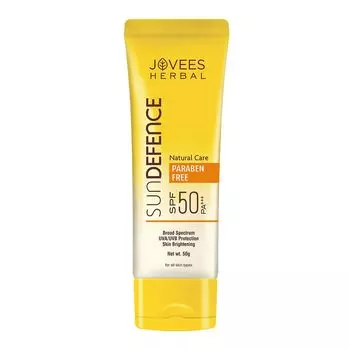 Солнцезащитный крем SPF 50 для естественного ухода за кожей (50 г), SunDefence Natural Care SPF 50 PA+++, произв. Jovees
