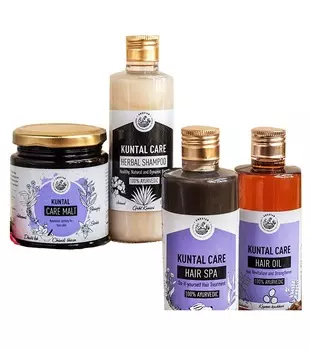 Спа-набор для ухода за волосами, Herbal Kuntal Care Basket (Hair Care Kit), произв. Amrutam