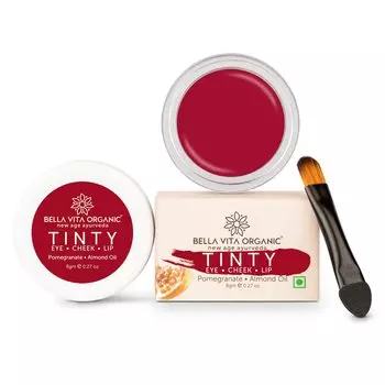 Средство для глаз, щек и губ с Гранатом и маслом Миндаля (8 г), Tinty Eye Cheek Lip Pomegranate Almond Oil, произв. Bella Vita