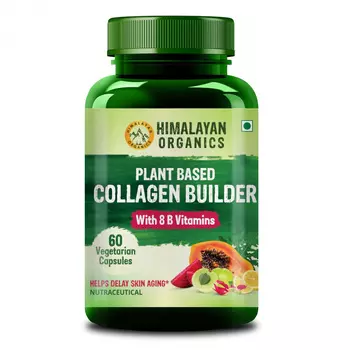 Средство для стимулирования выработки коллагена (60 кап), Plant Based Collagen Builder, произв. Himalayan Organics