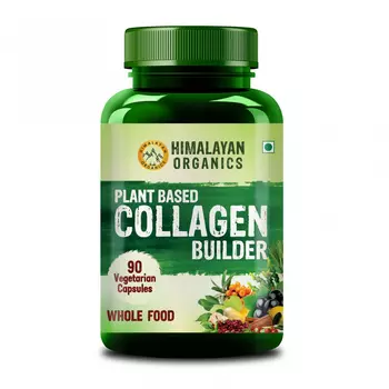 Средство для стимулирования выработки коллагена (90 кап), Plant Based Collagen Builder, произв. Himalayan Organics
