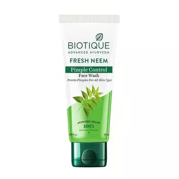 Средство для умывания против прыщей с Нимом (50 мл), Fresh Neem Pimple Control Face Wash, произв. Biotique