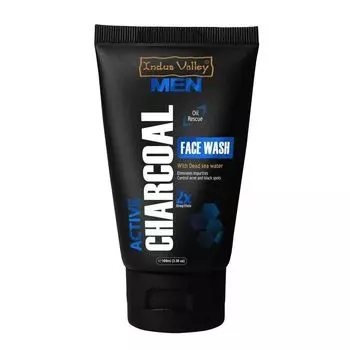 Средство для умывания с Активированным углем и водой Мертвого моря (100 мл), Active Charcoal Face Wash with Dead Sea Water, произв. Indus Valley