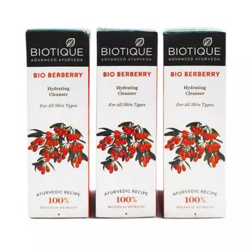 Средство для увлажнения и очищения кожи с Барбарисом (3 х 120 мл), Bio Berberry Hydrating Cleansing Set, произв. Biotique