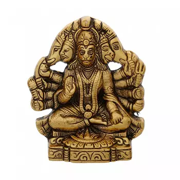 Статуэтка Ханумана, Golden Metal Lord Panchmukhi Hanuman Statue, произв. eCraftIndia