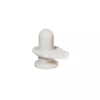 Статуэтка Шива Лингам Пуджа из Мрамора (5x5x3 см), Marble Lingam Puja Murti Shivling Idol Lord Shiva, произв. SK Craft