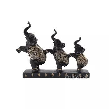 Статуэтка Слоны, Trunk Up Elephant Statue Set Fengshui Vastu, произв. CraftVatika