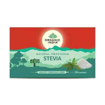 Стевия: натуральный заменитель сахара (25 пак, 1 г), Organic Stevia, произв. Organic India