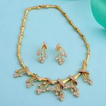 Stylish Gold and Silver plated Eternal Garden Necklace
