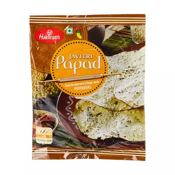 Сухие лепешки Джаватри Папад (200 г), Papad Javitri, произв. Haldiram's