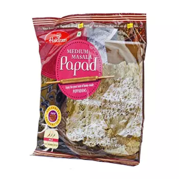 Сухие лепешки Медиум Масала Папад (200 г), Medium Masala Papad, произв. Haldiram's