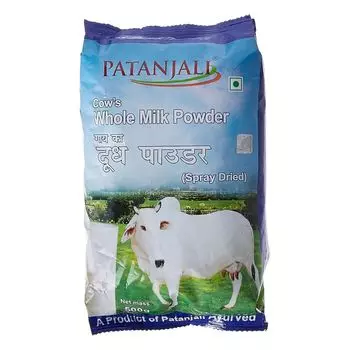 Сухое молоко (500 г), Cow`s Whole Milk Powder, произв. Patanjali