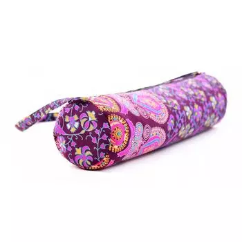 Сумка для йоги с цветочным принтом, Floral Yoga Bag Purple, Handmade, произв. MYINDIA