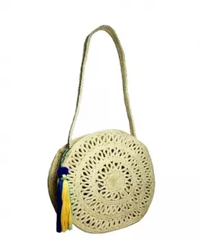 Сумка плетеная: веревочная, ручная работа