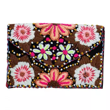 Сумка с цветочной вышивкой, Bag With Flower Embroidery, Handmade, произв. MYINDIA