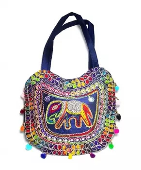 Сумка Слоник: темно-синяя, Round Bag Elephant, Dark Blue, Handmade