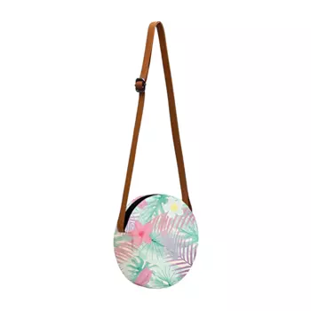 Сумка Тропические листья, Tropical Leaf Round Sling Bag, произв. The Purple Tree