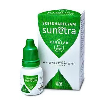 Сунетра: глазные капли, 17-60 лет (10 мл), Sunetra Regular Eyedrop (17-60 Years), произв. Sreedhareeyam