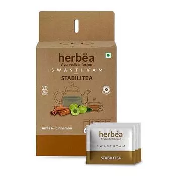 Свастьям: чай при диабете (20 пак, 1,5 г), Swasthyam Stabilitea, произв. Herba
