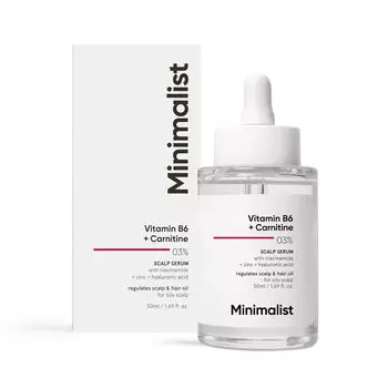 Сыворотка для кожи головы с Витамином B6 и Карнитином 03% (50 мл), Vitamin B6 + Carnitine 03% Scalp Serum, произв. Minimalist