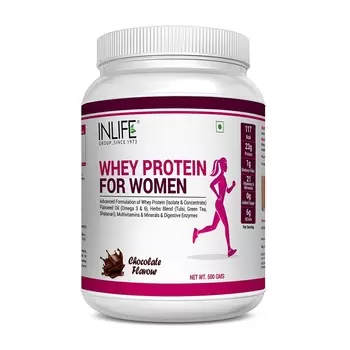 Сывороточный протеин для женщин с шоколадным вкусом (500 г), Whey Protein For Women, произв. INLIFE