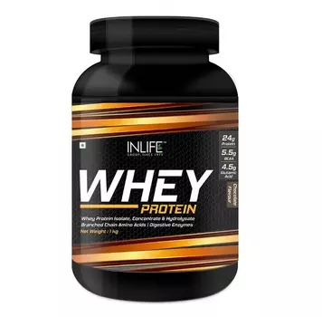 Сывороточный протеин со вкусом Шоколада (1 кг), Whey Protein Chocolate Flavour, произв. INLIFE