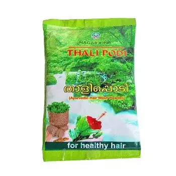 Тали Поди: аюрведический порошок для мытья волос (3 х 50 г), Thali Podi Ayurvedic Hair Wash Powder, произв. Nagarjuna