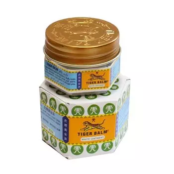 Тигровый бальзам Белый (9 мл), Tiger Balm White Ointment, произв. Hawpar
